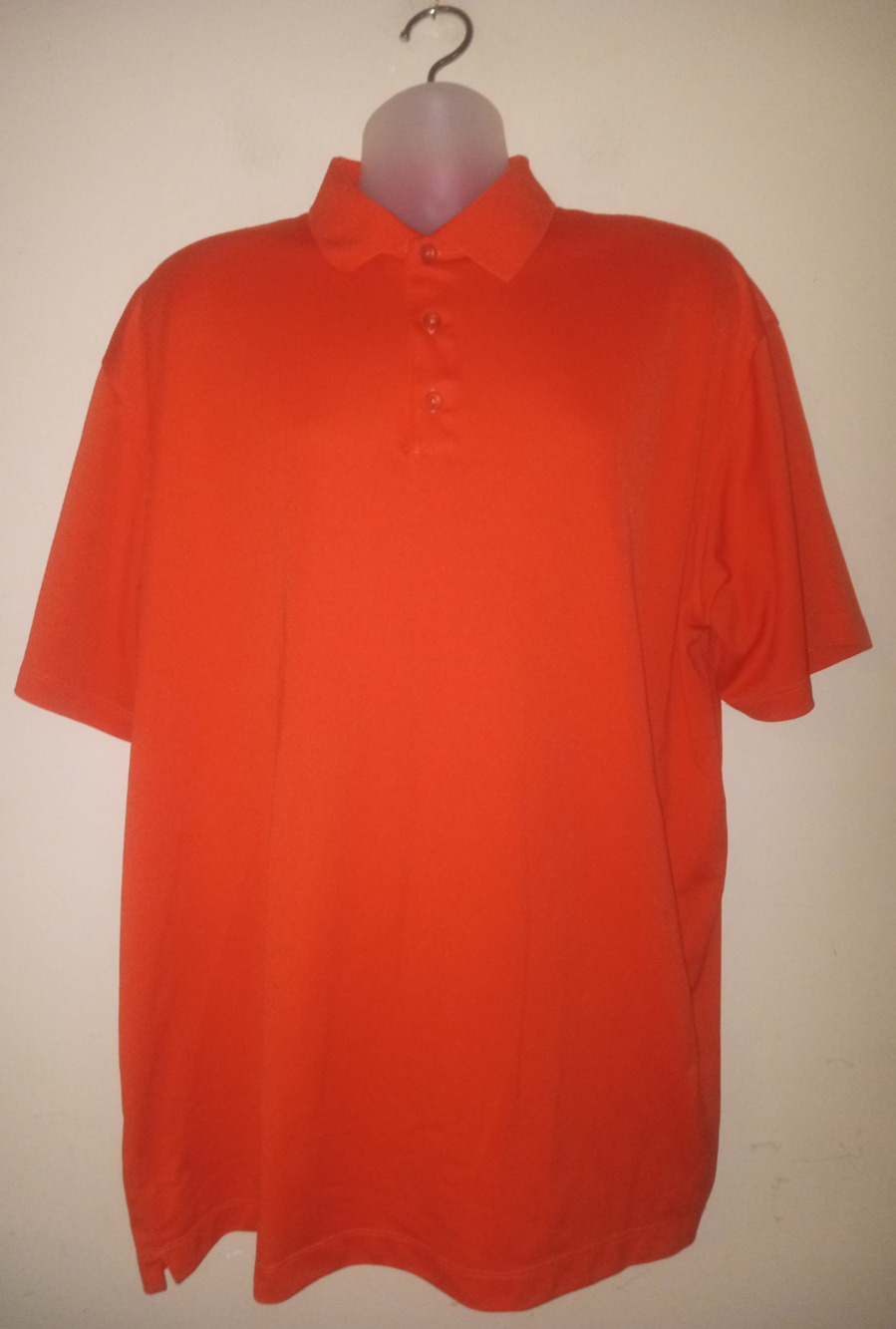 Nike Dri Fit Golf Polo Men's XXL Short Sleeve Shirt Polyester Casual Orange